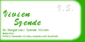 vivien szende business card